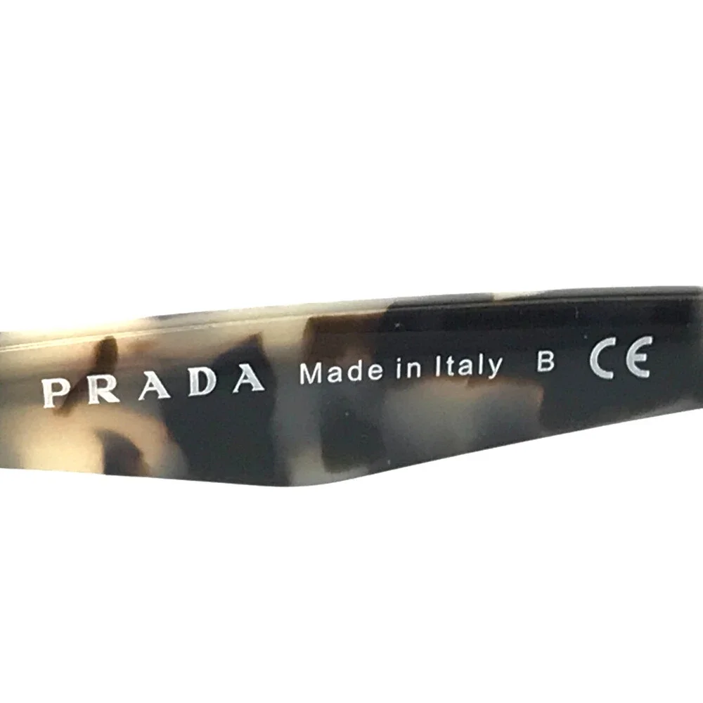 Prada Eyeglasses Frames VPR15P ROK-1O1 Black Tortoise Cat Eye Full Rim 53-16-135